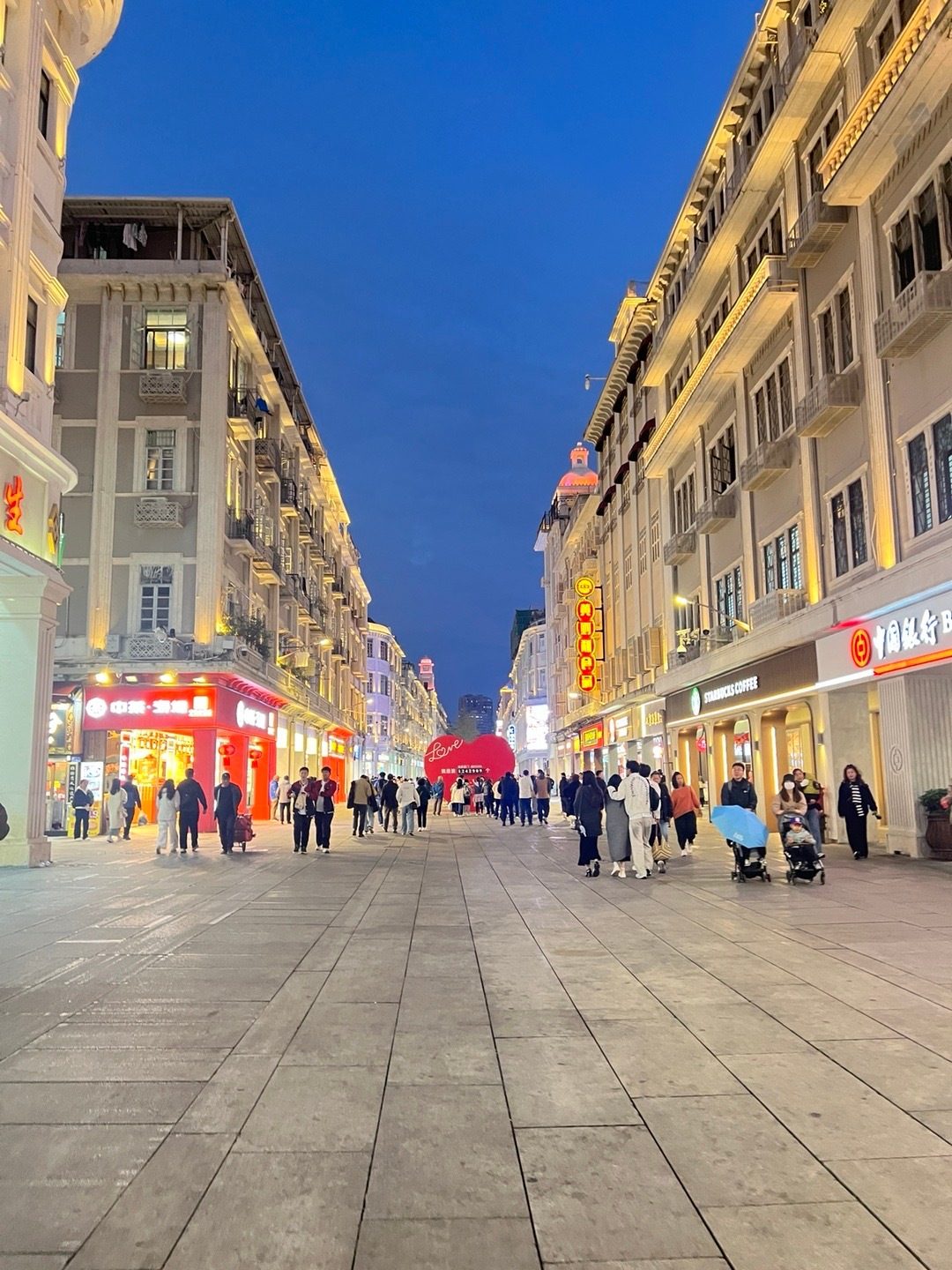 Arcaded shop-houses in Xiamen's old town near the Eighth Market
