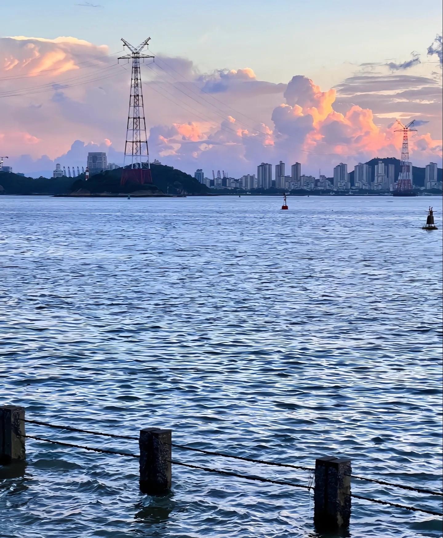 Xiamen's waterfront skyline seen across the water